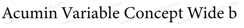 Acumin Variable Concept Wide bold i字体转换